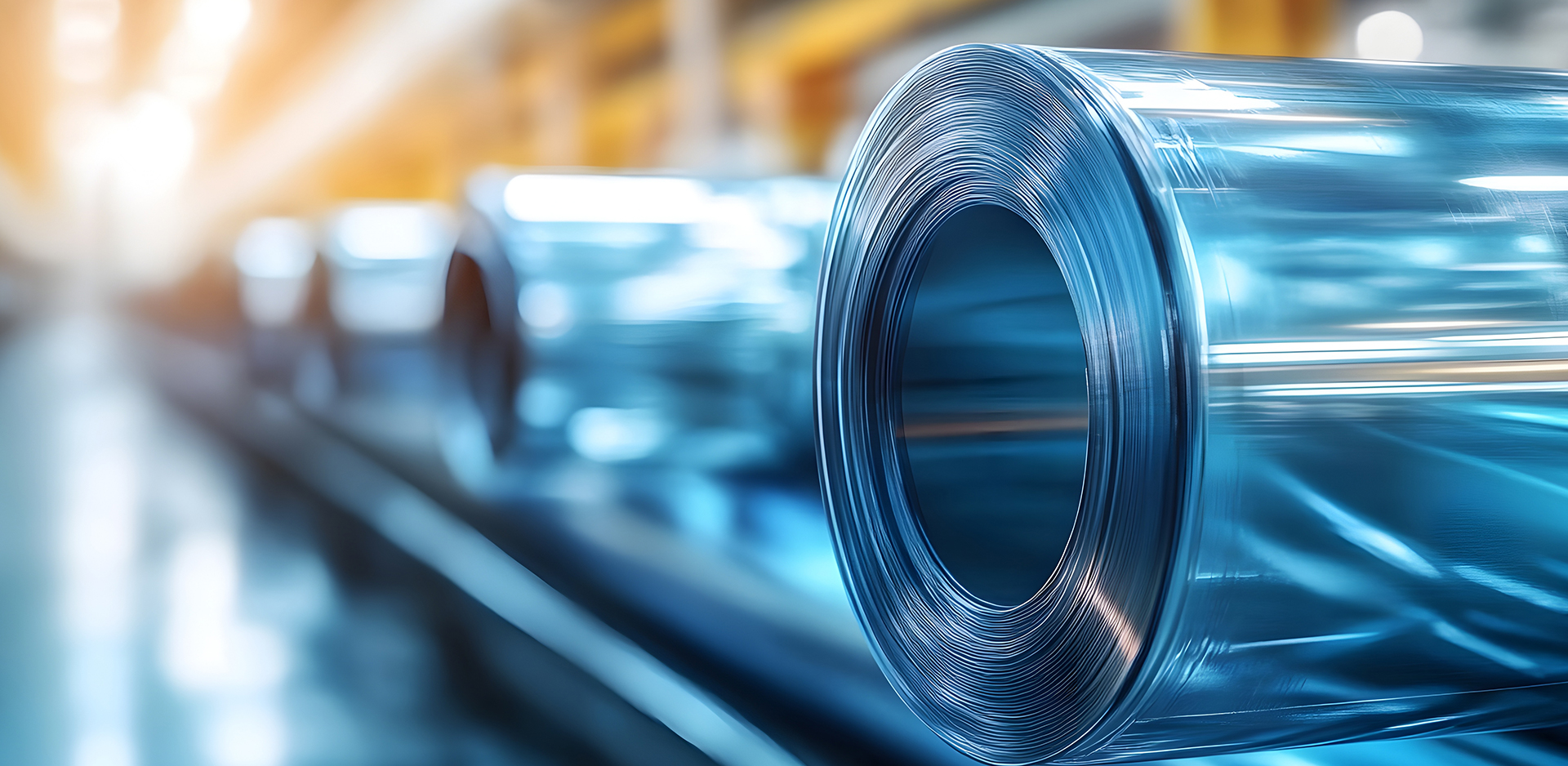 Plastic film production line utilizing Syspro ERP for manufacturing control and quality assurance.