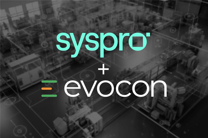 Syspro and Evocon partnership announcement for digital shopfloor capabilities and production monitoring